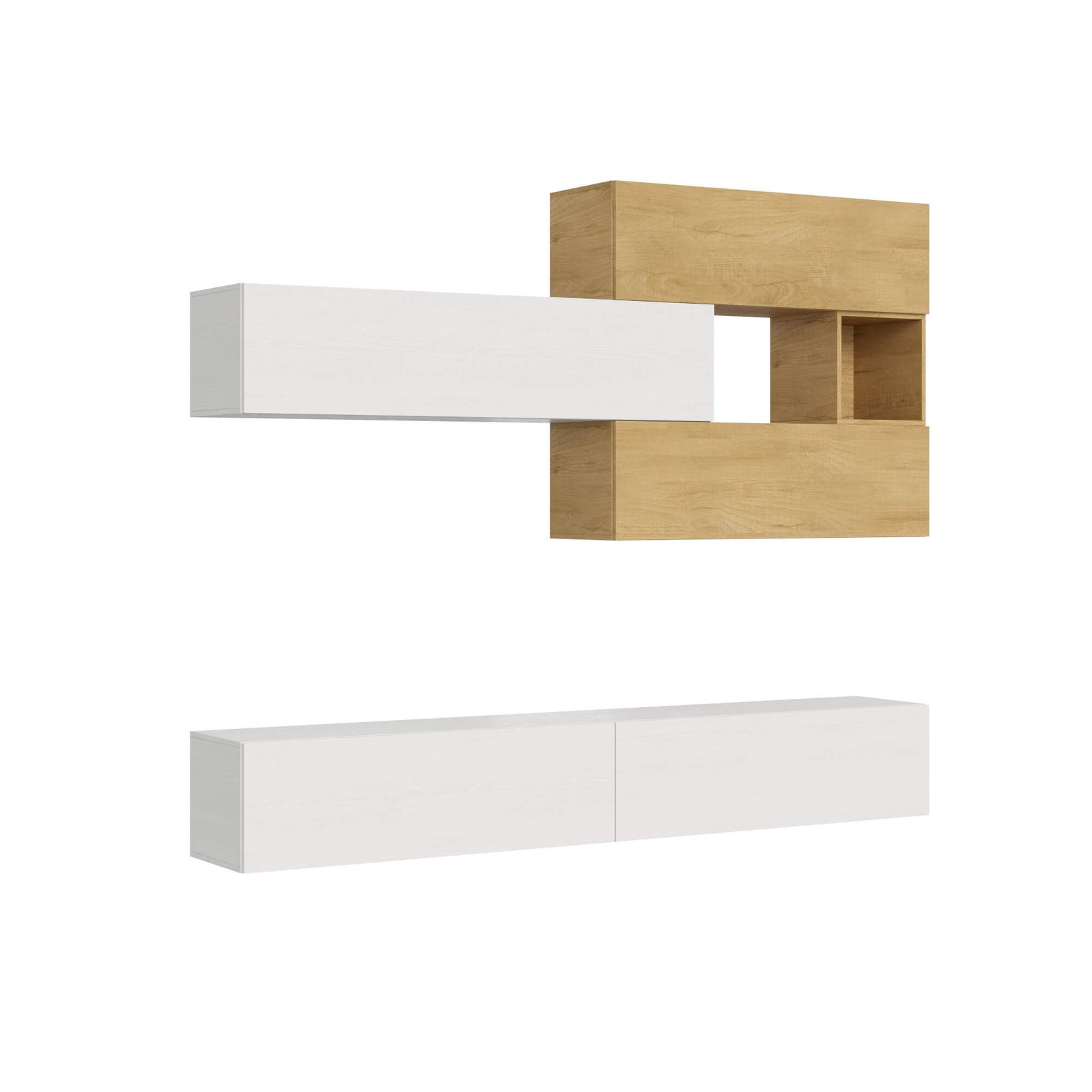 Composizione parete soggiorno A116 L.268 P.39,2 – ISOKA