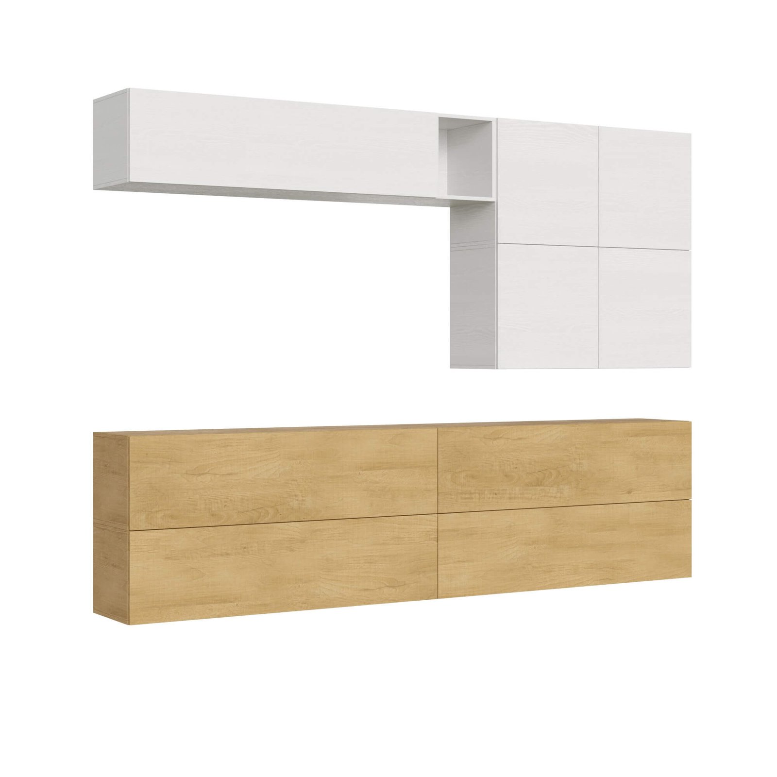 Composizione parete soggiorno A151 L.308 – ISOKA