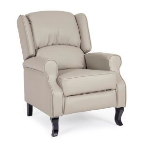Poltrona Reclinabile in Ecopelle Tortora – FELICITY