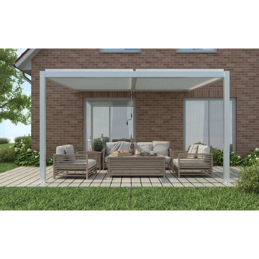 Pergola Bioclimatica addossata in alluminio – TONY