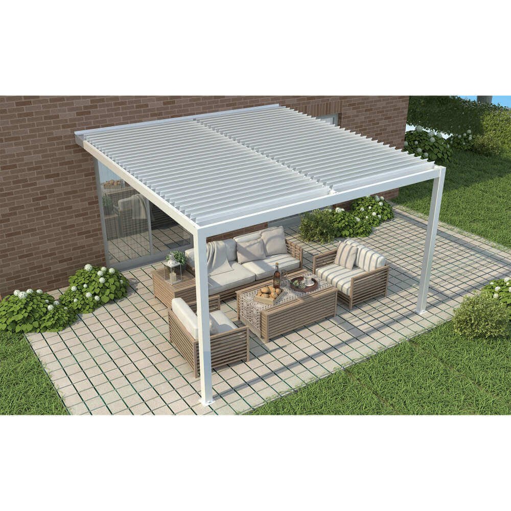 Pergola Bioclimatica addossata in alluminio – TONY