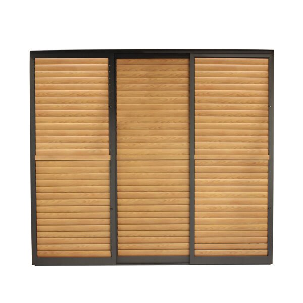 Laterale scorrevole per pergola bioclimatica con lamelle in alluminio – TONY