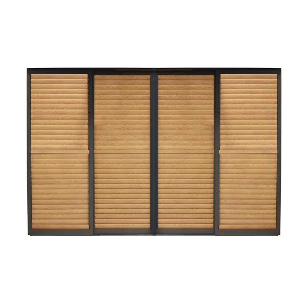 Laterale scorrevole per pergola bioclimatica con lamelle in alluminio – TONY