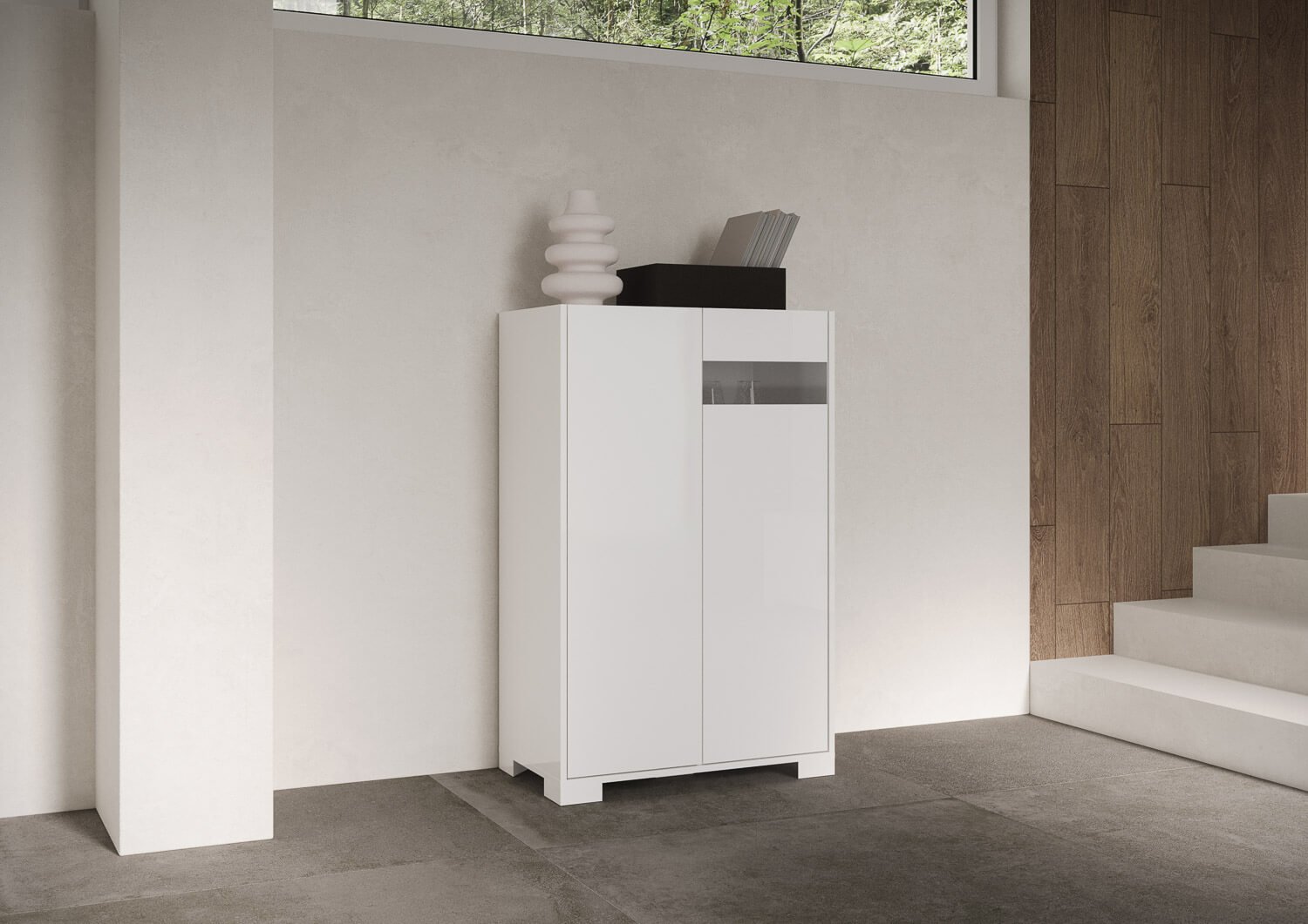 Credenza alta 2 ante 70x35x110 cm – RIFLESSO