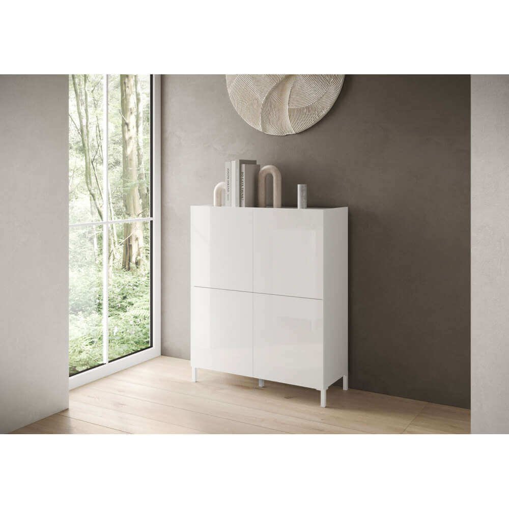 Credenza alta 4 ante 90x35x110 cm – SOLARIA