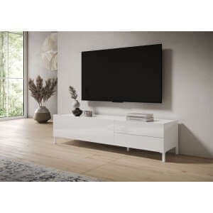 Porta TV 1 ribalta 2 cassetti 160x42x40 cm – SOLARIA