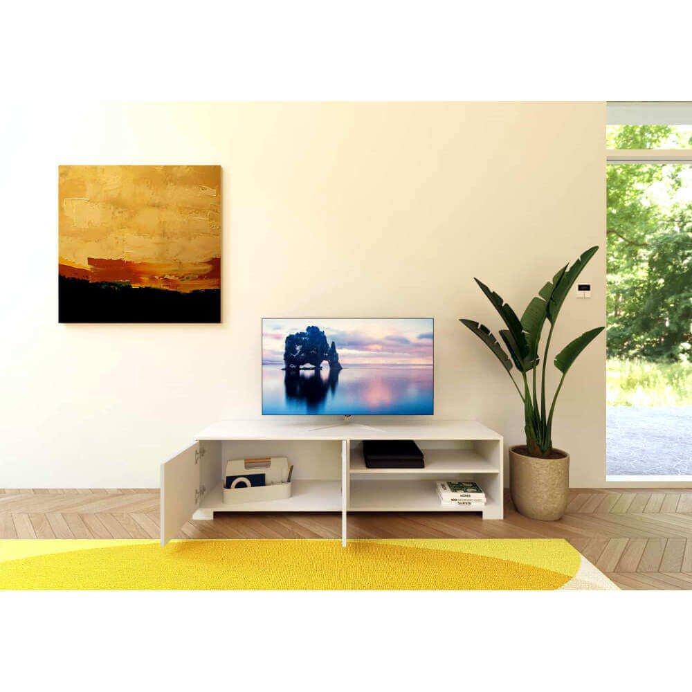 Porta TV 2 ante con vano a giorno 150x40x40 cm – LUMINA