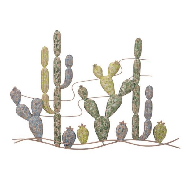 Decorazione parete ferro cactus cm 90X2,5X64 - PICASSY MODERN