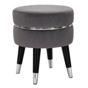 Sgabello Bar Grigio Dorato cm diam 35X74 – PARIS