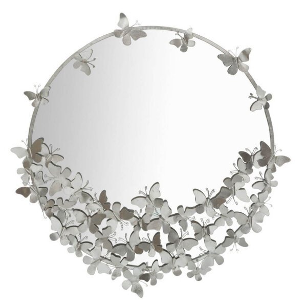 Specchio Farfalle Rotondo Argento diam 91 cm – FARFALLE ROUND SILVER