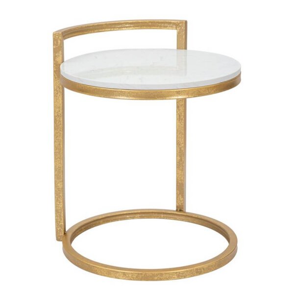 Tavolinetto Marmo Rotondo cm 40X43X50 - ROUND MARBLE