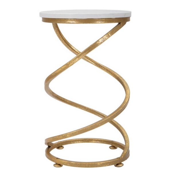 Tavolinetto Marmo Spiralato cm diam 27,5X47,5 - SPIRAL MARBLE