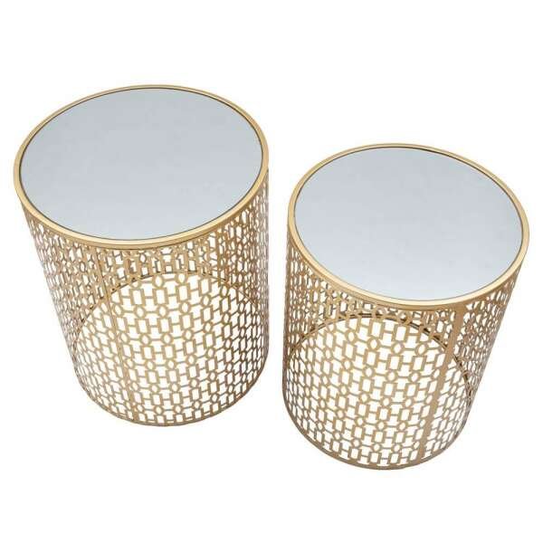 Tavolini Coppia cm diam 41X50 – 37,5X47 – OBLIN