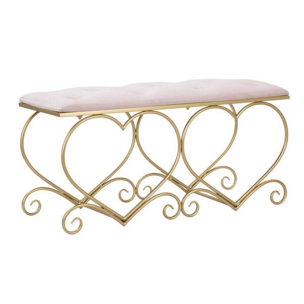 Panca Motivo Cuore Rosa cm 105X37,5X51,5 – HEART ROSA