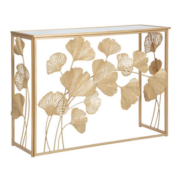 Console in Ferro con Foglie cm 108X36,5X80 - LEAF