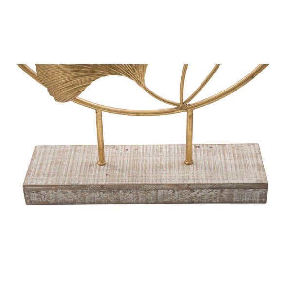 Soprammobile moderno in metallo dorato con foglie di ginkgo – GINKIS