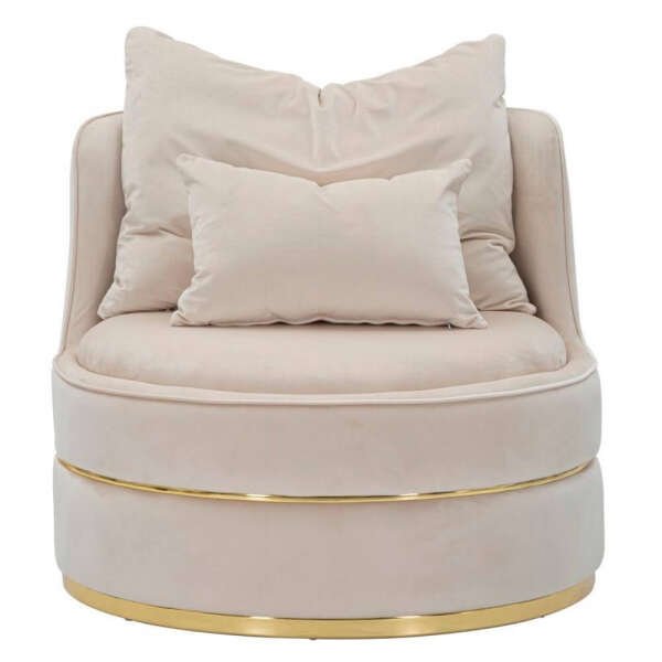 Poltrona Crema Dorato cm diam 84X72 – PARIS SPACEREMA GOLD