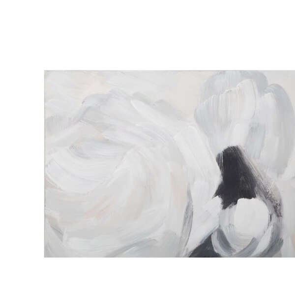 Dipinto su tela fiore bianco cm 90X3,7X90 – WHITE FLOWER