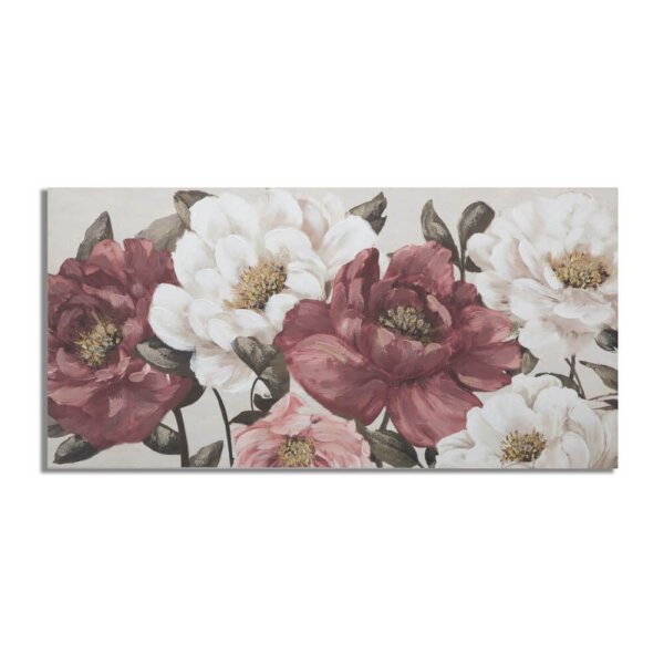 Dipinto su tela astratto cm 120X3,7X60 - RED FLOWY