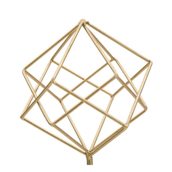 Soprammobile moderno in metallo dorato con cubi – CUBIX