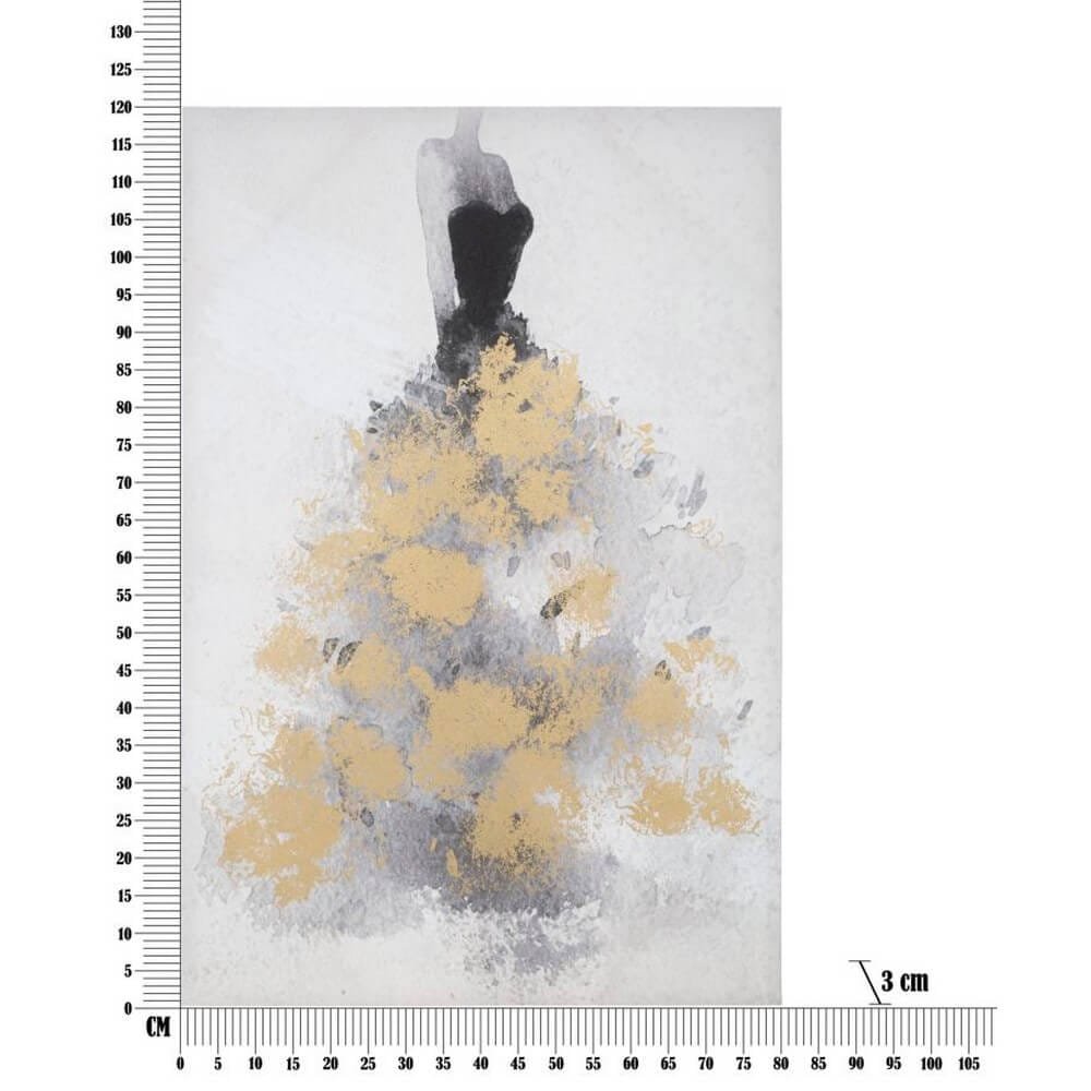 Stampa Dipinta Montagna cm 80X3X120 – GOLD DANCER