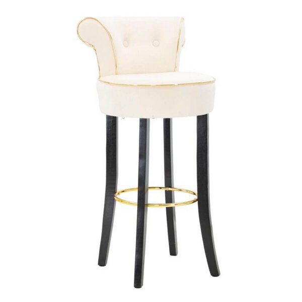 Sgabello Bar Elegante Crema cm 46X48X96 - LUXY