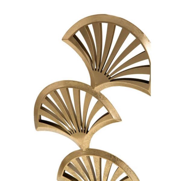 Soprammobile moderno in metallo dorato con tripla foglia – TRIFOLIA
