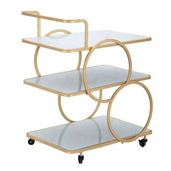 Carrello Marmo e Vetro cm 64X46X79 – MARBLE GLASS