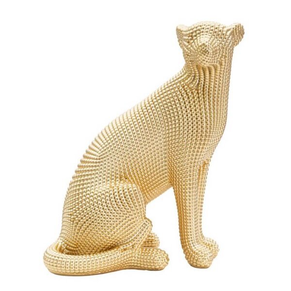 Soprammobile statua dorata di leopardo - LEOROS