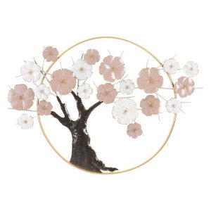 Decorazione Parete Ferro Vaso Nuovo cm 87,5X6X46 - TREE