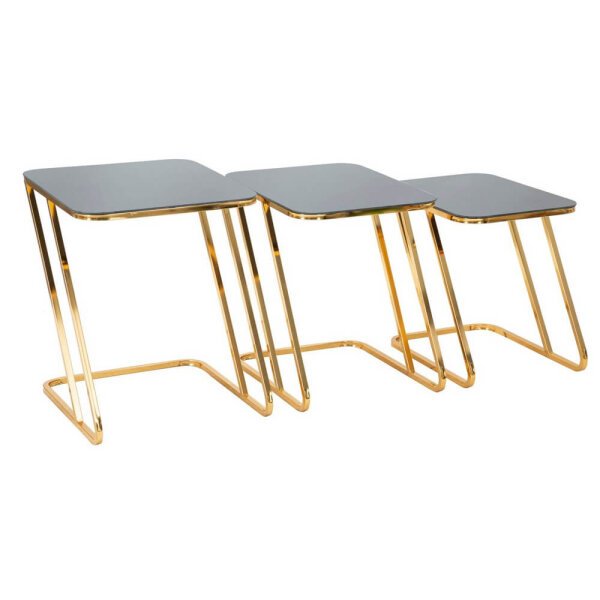 Tavolini Set 3 PZ cm 44X50,5X55,5 - 39X49X51 - 34X47X45 - SIMPLE SET 3 PZ