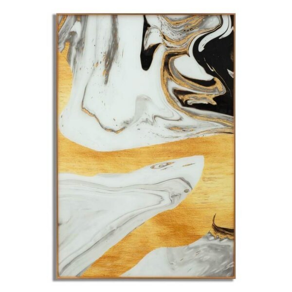 Decorazione Parete Vetro Cornice Legno cm 60X3,5X90 – GHOSTLY