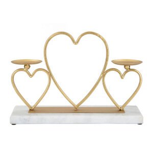 Portacandele Cuori Orizzontale 30x9x20 cm - HEARTS