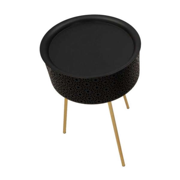 Tavolinetto Nero cm diam 40X65 – BLACKY