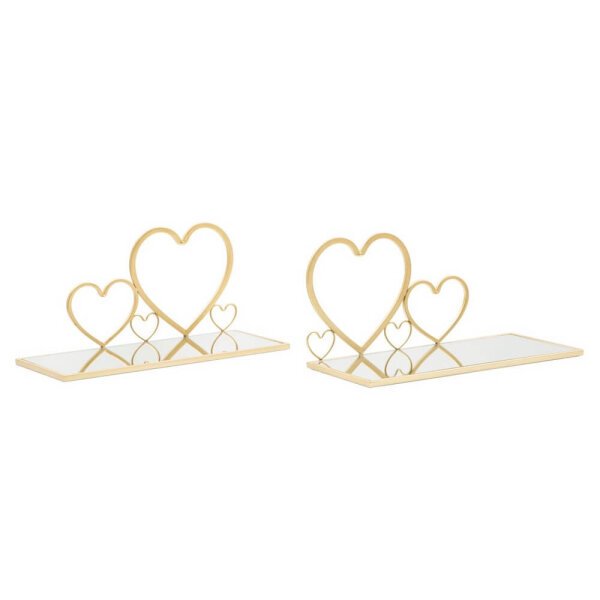 Comodino Mensola Motivo Cuore Coppia cm 41,5X18X21 - HEARTSOPPIA