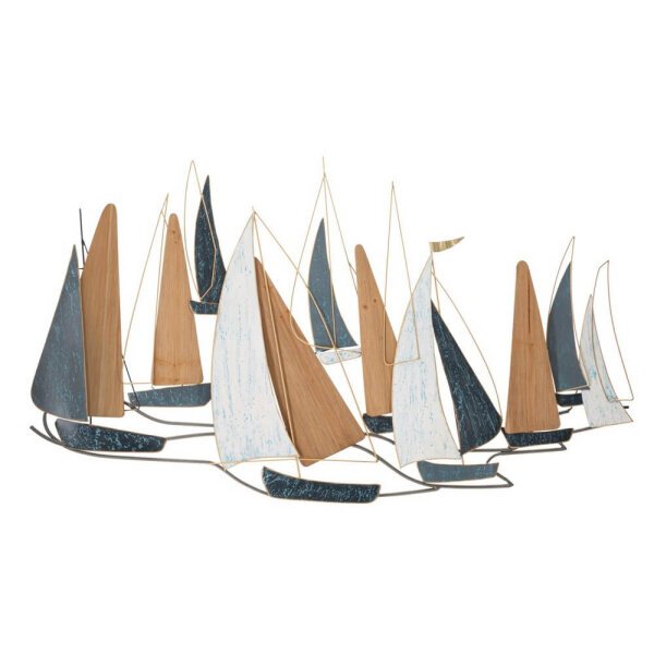 Decorazione Parete Ferro Regata Scura cm 132X3,8X76,8 - DARK REGATA