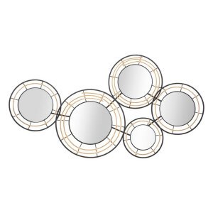 Decorazione Parete Ferro con Specchi cm 111X59 - OPORTO