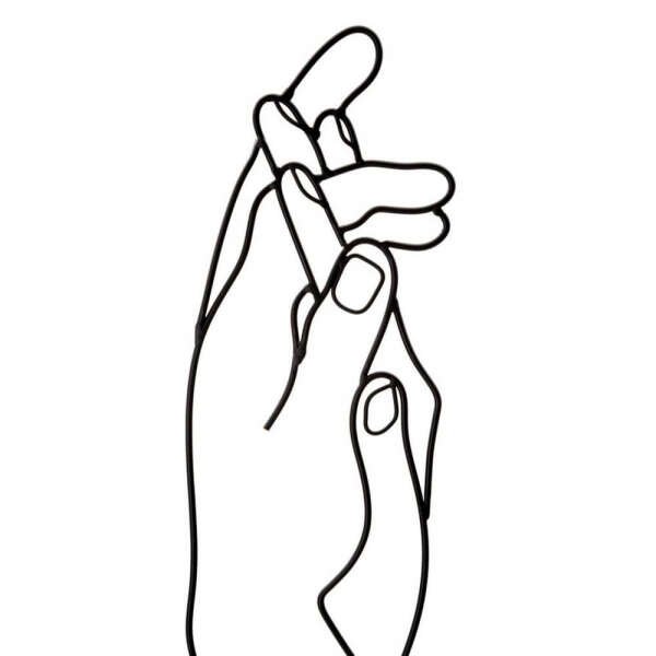 Decorazione Parete Ferro Mani Semplici cm 40X55 – SIMPLY HANDS