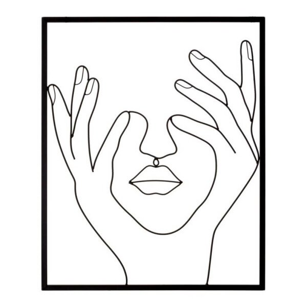 Decorazione Parete Ferro Viso Semplice cm 50,5X61 - SIMPLY FACE