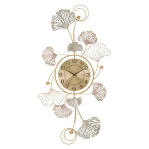 Decorazione Parete Ferro con Orologio cm 52,5X102 - LEAVY