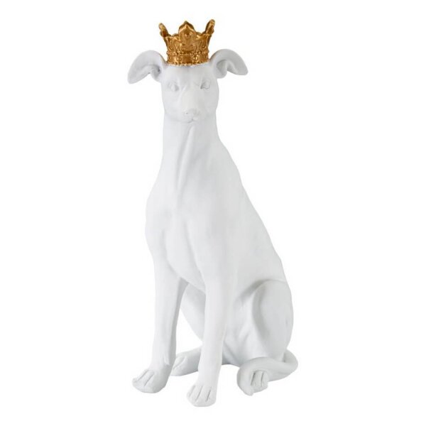 Statua soprammobile cane con corona - REX
