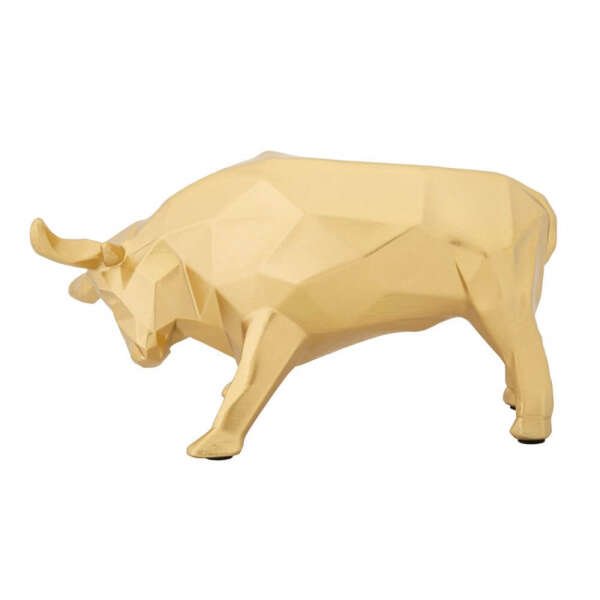 Scultura decorativa toro dorato cm 19,5X9,9X10,6 – TORILO