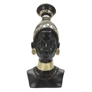 Statua donna masai con tribù cm 23X19X38,5 - TRIBELIA