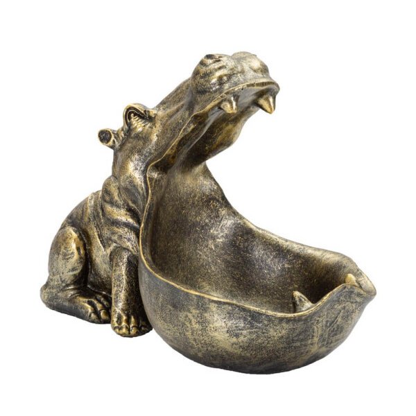 Scultura ippopotamo svuota tasche cm 30X16X22 - HIPPOS