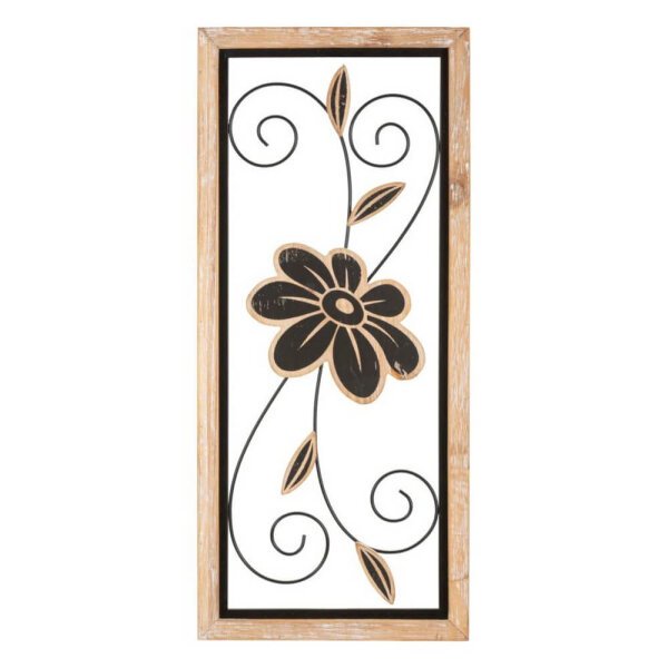 Decorazione Parete Ferro e Legno Komancm 26X2,5X60 - KOMAN