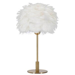 Lampada da Tavolo Piume Rotonda Ø30X50 cm - BALL FEATHER