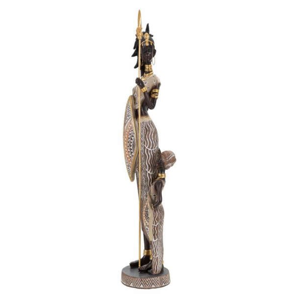 Scultura masai tribale con figlio cm 11,5X8,5X46 – MASILO