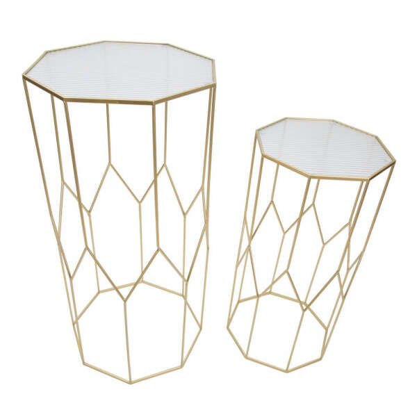 Portatelefono Nuovo Vetro Coppia cm 50X46X100 – 40X37X80 – NEW GLASSOPPIA