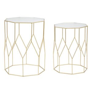 Tavolini Nuovo Vetro Coppia cm diam 37X47 - 31X42 - NEW GLASSOPPIA