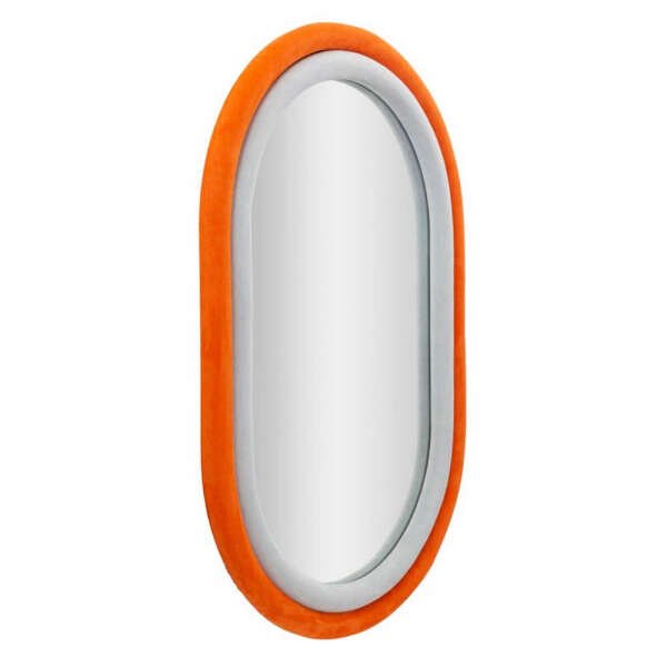 Specchio da Muro Velluto Arancio cm 60X4X90 – TONY VELLUTOLU GIALLO